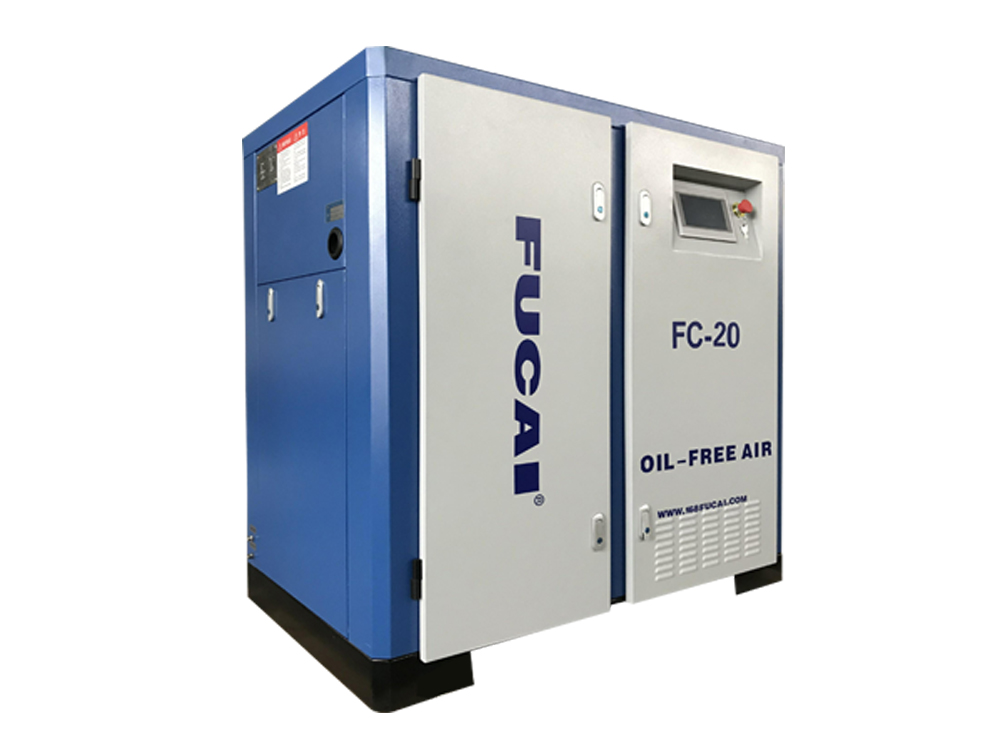 Oil free screw air compressor